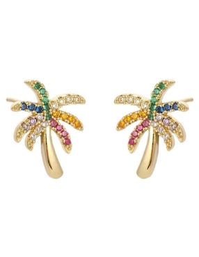 Aretes cortos de palmera Tuluxe