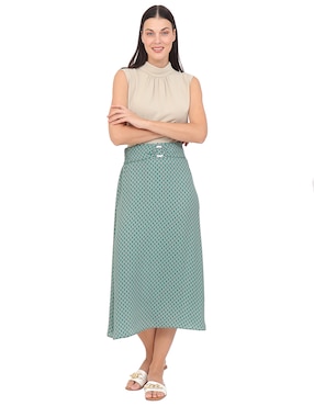 Falda midi Duplan a la cintura