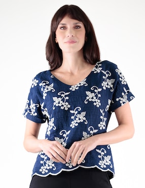 Blusa Margaret manga corta para mujer