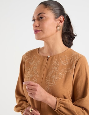 Blusa Loren's manga larga para mujer