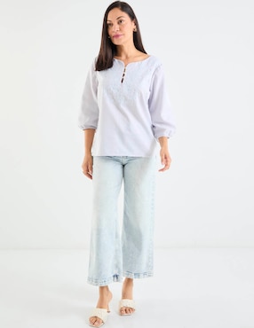 Blusa Loren's manga 3/4 para mujer