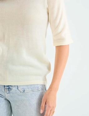 Playera manga 3/4 Loren's cuello redondo para mujer