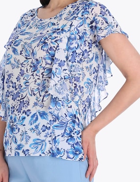 Blusa Charme manga corta para mujer
