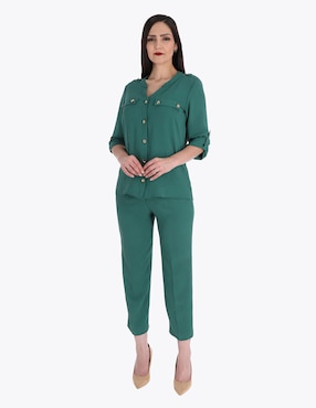 Blusa camisera Charme manga 3/4 para mujer