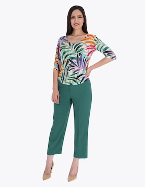 Blusa Charme manga al codo para mujer