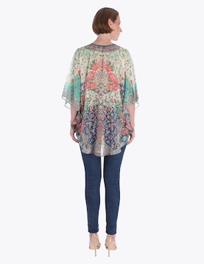 Blusa túnica Charme manga 3/4 para mujer