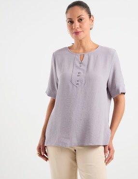 Blusa Damaia Atelier manga corta para mujer