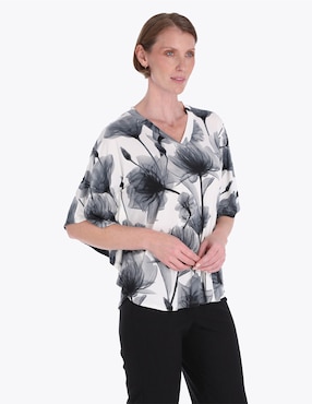 Blusa túnica Charme manga al codo para mujer