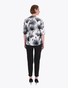 Blusa túnica Charme manga al codo para mujer