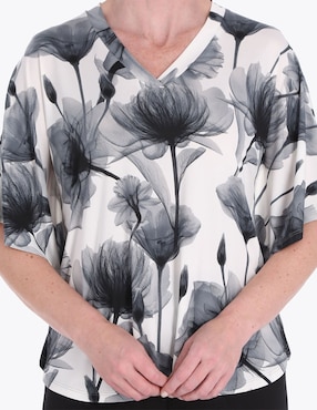 Blusa túnica Charme manga al codo para mujer