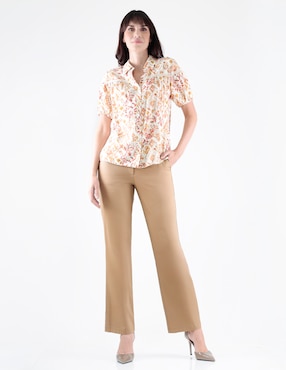 Blusa camisera Margaret manga corta para mujer