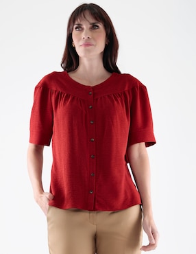 Blusa Margaret manga corta para mujer