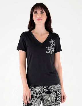 Blusa Margaret manga corta para mujer