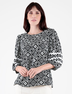 Blusa Margaret manga 3/4 para mujer