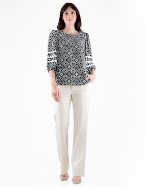 Blusa Margaret manga 3/4 para mujer