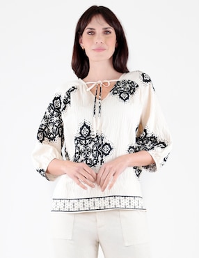 Blusa Margaret manga al codo para mujer