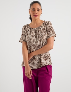 Blusa Damaia Atelier manga corta para mujer