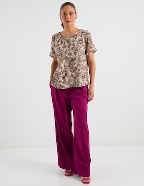 Blusa Damaia Atelier manga corta para mujer