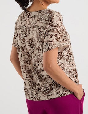 Blusa Damaia Atelier manga corta para mujer