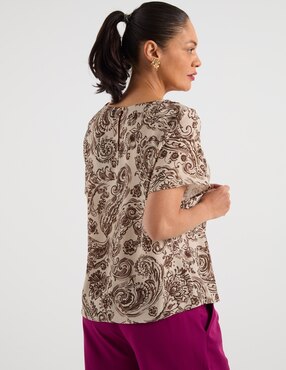 Blusa Damaia Atelier manga corta para mujer