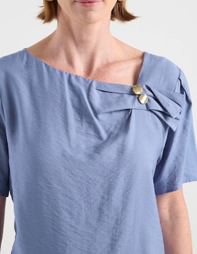 Blusa Damaia Atelier manga corta para mujer