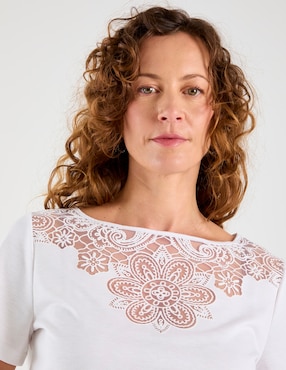 Blusa Talbots manga corta para mujer