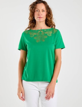 Blusa Talbots manga corta para mujer