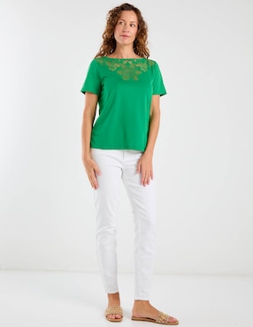 Blusa Talbots manga corta para mujer