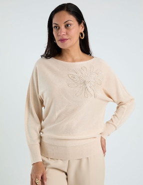 Suéter Chico's cuello ojal para mujer