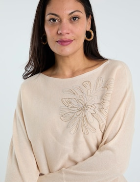 Suéter Chico's cuello ojal para mujer