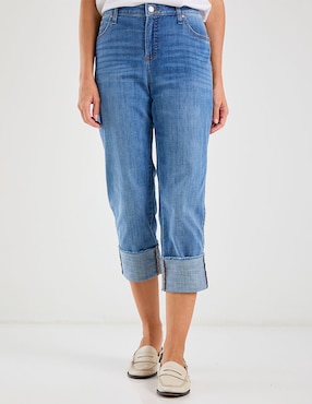 Jeans capri straight cintura baja Chico's para mujer