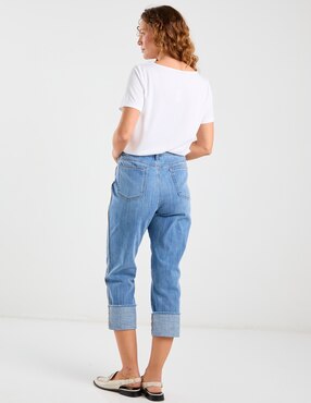 Jeans capri straight cintura baja Chico's para mujer