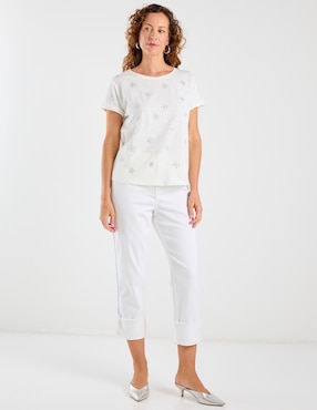Jeans straight cintura baja Chico's para mujer