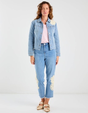 Jeans capri straight cintura media Chico's para mujer