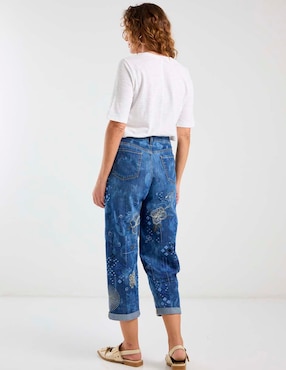 Jeans relaxed boyfriend cintura baja Chico's para mujer