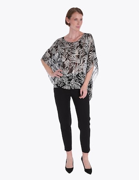 Blusa túnica Charme manga corta para mujer
