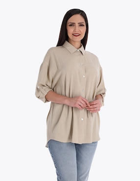 Blusa túnica Charme manga 3/4 para mujer