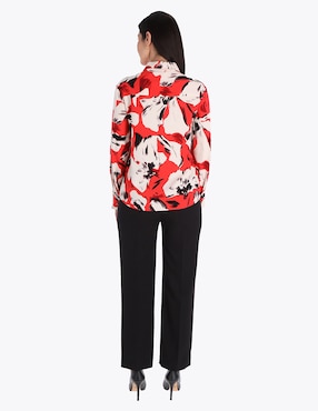 Blusa camisera Charme manga larga para mujer