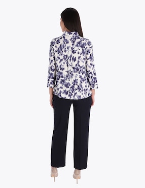 Blusa camisera Charme manga 3/4 para mujer