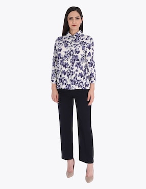 Blusa camisera Charme manga 3/4 para mujer
