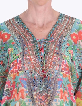Blusa túnica Charme manga al codo para mujer