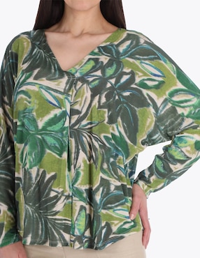 Blusa Charme manga larga para mujer