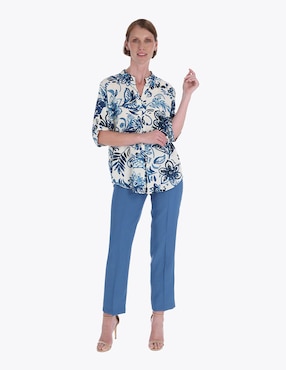 Blusa túnica Charme manga al codo para mujer