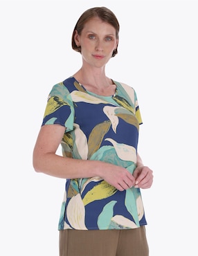 Blusa Charme manga corta para mujer