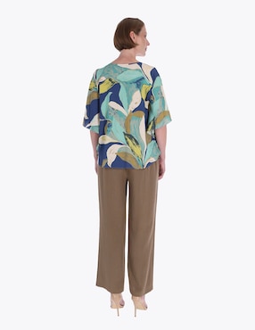 Blusa túnica Charme manga al codo para mujer