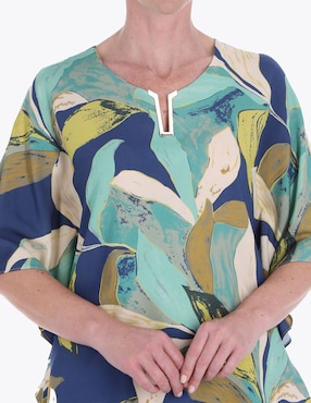 Blusa túnica Charme manga al codo para mujer