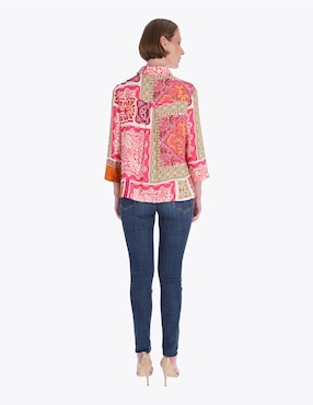 Blusa camisera Charme manga 3/4 para mujer