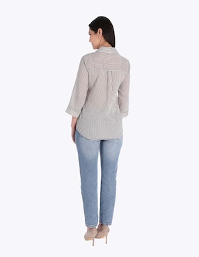 Blusa camisera Charme manga 3/4 para mujer