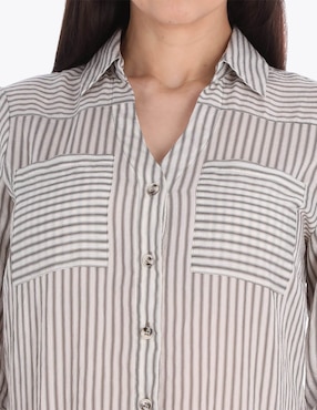 Blusa camisera Charme manga 3/4 para mujer