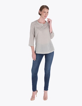 Blusa Charme manga 3/4 para mujer